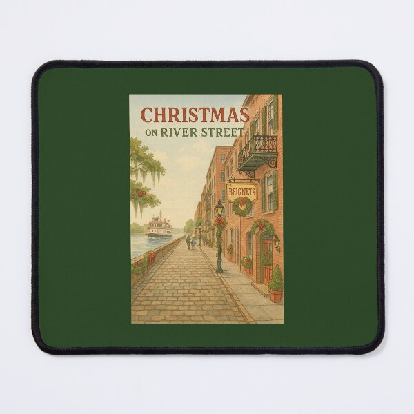 Item preview, Christmas on River Street — Beignets & Holiday Charm in Savannah designed and sold by Novel Works Studio.