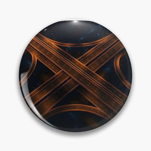 Item preview, Empty Night Highway Intersection – Symbolic Life Paths and Decisions designed and sold by EmeraldeaArt.