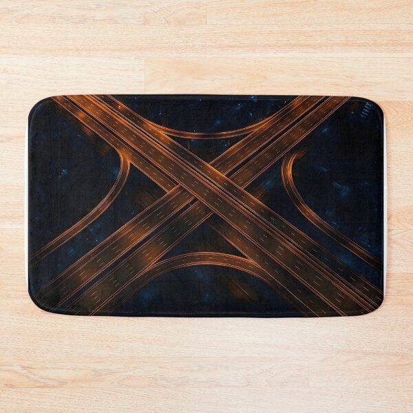 Item preview, Empty Night Highway Intersection – Symbolic Life Paths and Decisions designed and sold by EmeraldeaArt.
