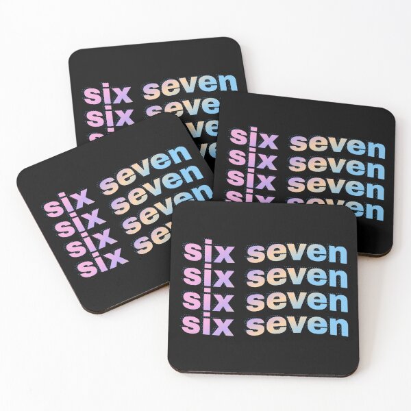 Item preview, 67 six seven Colorful Drip meme slang designed and sold by JumpandFly.