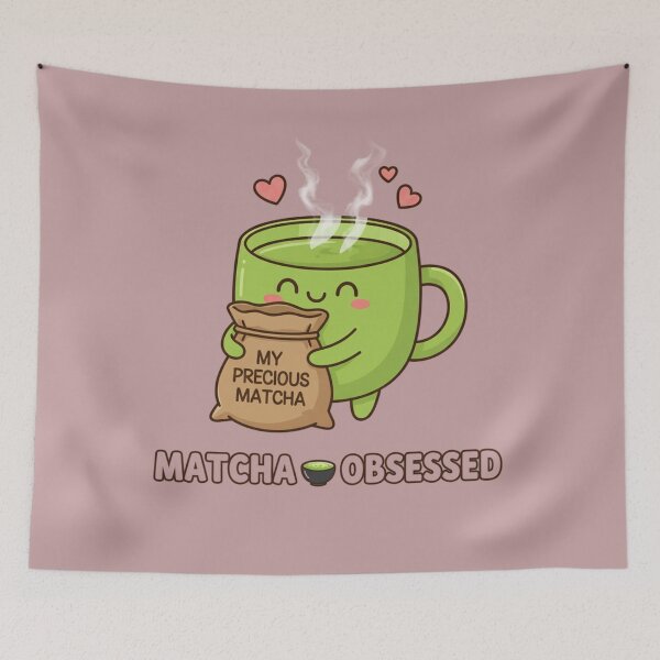 Item preview, Kawaii Matcha Tea Cup Hugging Powder Bag Funny designed and sold by shellymope.