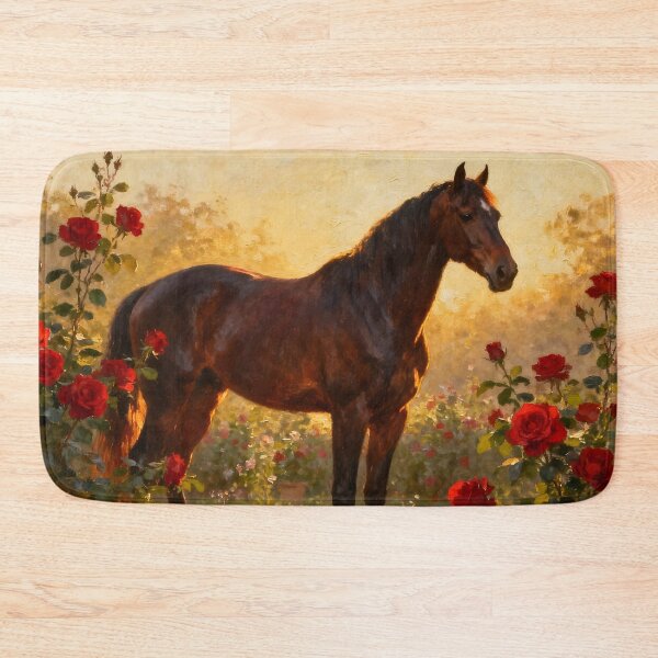 Item preview, Horse in the Roses III designed and sold by Silver Calico Studio.