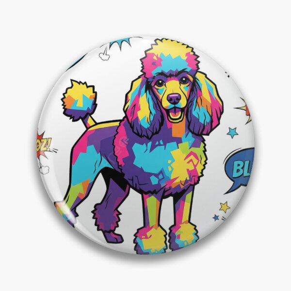 Item preview, Caniche Pop Art WOOF BLAM designed and sold by bsbd-action.