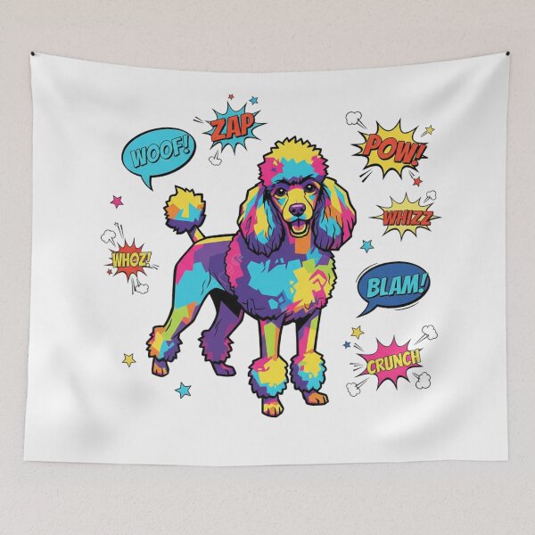 Item preview, Caniche Pop Art WOOF BLAM designed and sold by bsbd-action.