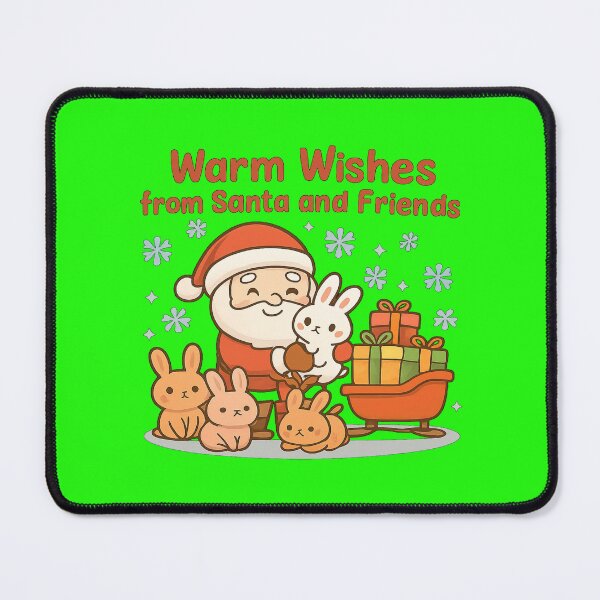 Item preview, Warm Wishes from Santa and Friends Cute Bunny designed and sold by Soft Strength Studio.