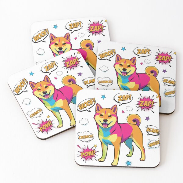 Item preview, Shiba Inu Pop Art ZAP BLAM designed and sold by bsbd-action.