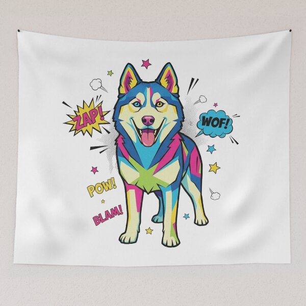 Item preview, Husky Siberiano Pop Art ZAP WOF designed and sold by bsbd-action.
