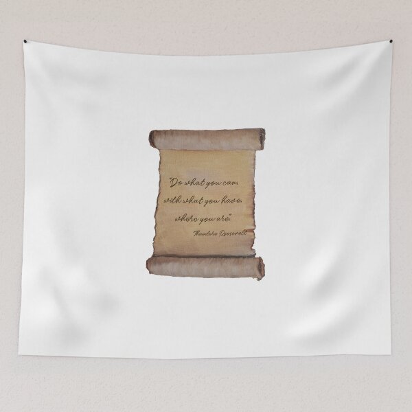 Item preview, Theodore Roosevelt Quote Scroll designed and sold by gokesti.