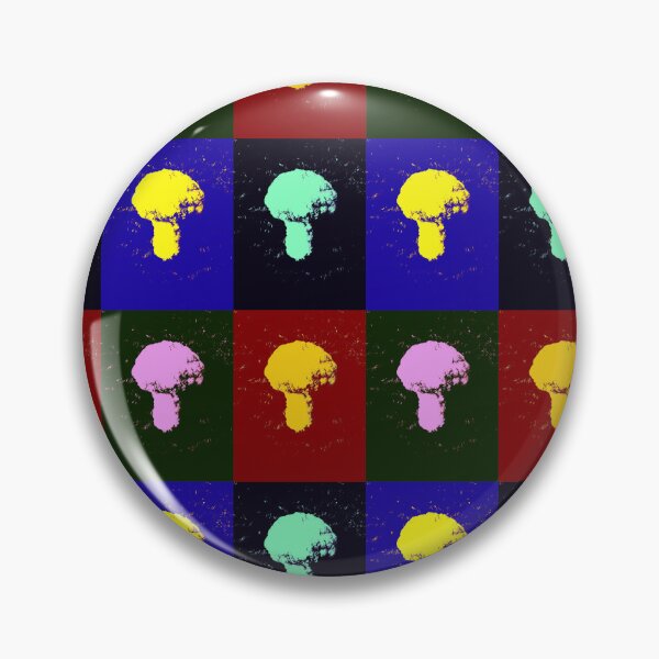 Artikelvorschau, Farbenfrohes Pop-Art-Pilzmotiv – Lebendiges, psychedelisches Retro-Vier-Panel-Design entworfen und verkauft von SeaNympth.