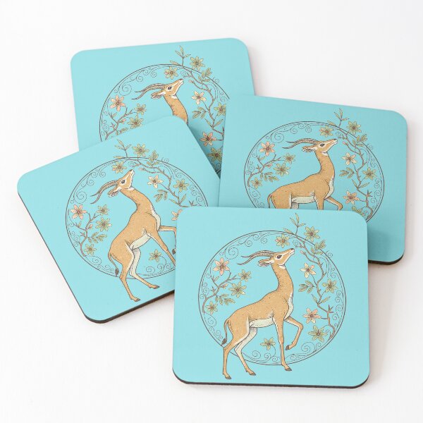 Item preview, Gerenuk Antelope with Desert Blossoms designed and sold by BirdsnStuff.