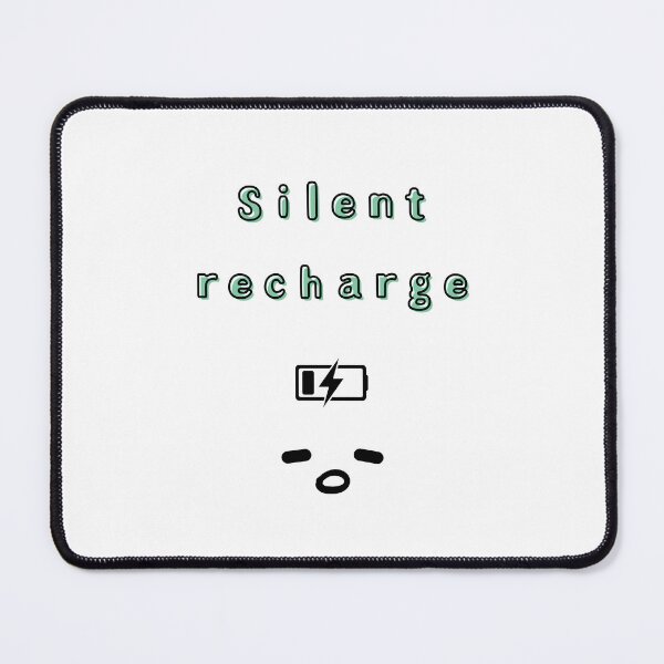 Item preview, Silent Recharge – Low Battery Club Aesthetic Winter Meme Design designed and sold by mintmono-studio.