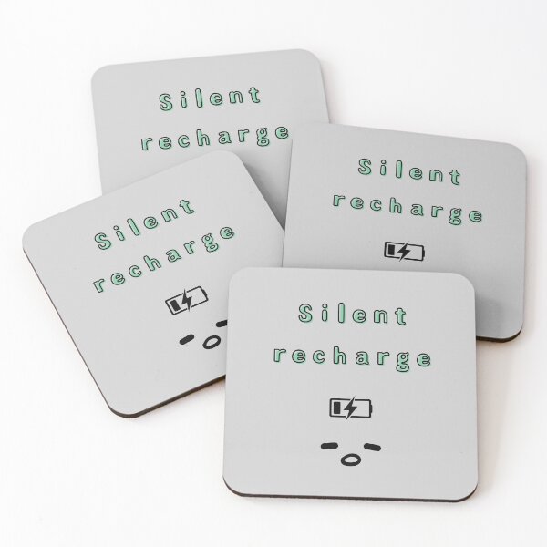 Item preview, Silent Recharge – Low Battery Club Aesthetic Winter Meme Design designed and sold by mintmono-studio.