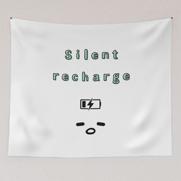 Item preview, Silent Recharge – Low Battery Club Aesthetic Winter Meme Design designed and sold by mintmono-studio.