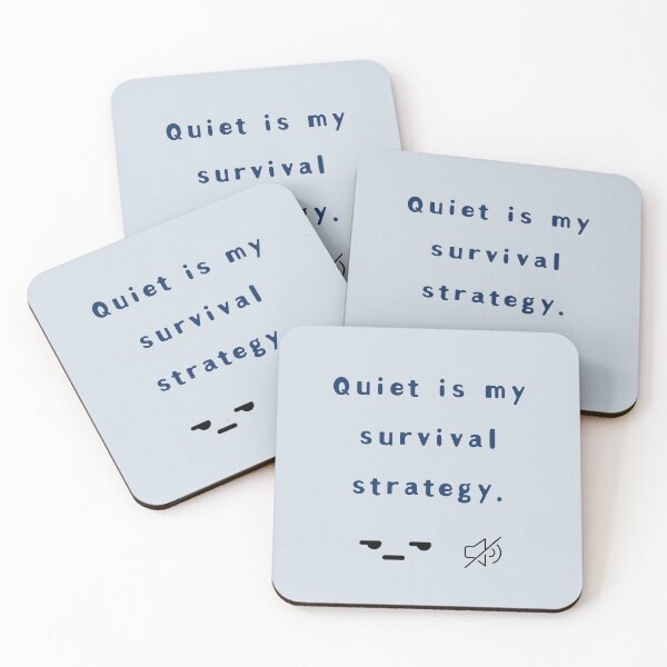 Item preview, Quiet Is My Survival Strategy – Low Battery Club Winter Edition Meme Design designed and sold by mintmono-studio.