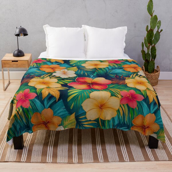 Item preview, Hawaiian Islands Tropical Floral And Leaves Art Pattern designed and sold by DEC02.