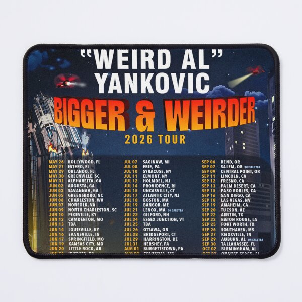 Item preview, bigger weirder yankovic tour dates 2026 iseng designed and sold by mstiebler3l.