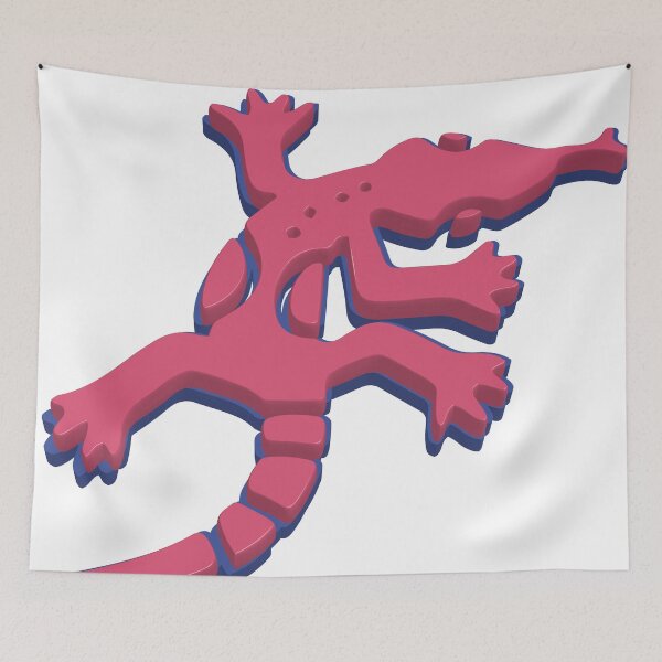 Item preview, Stylized 3D Lizard – Pink and Blue Vector Illustration designed and sold by Keltoi-art.