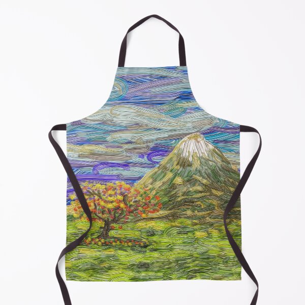 Artikelvorschau, Digitale Landschaft – Berg und Baum in strukturierter Linienmalerei entworfen und verkauft von Keltoi-art.