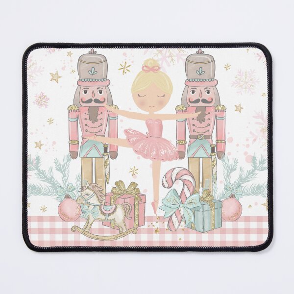 Item preview, Whimsical The Nutcracker Ballet Pink Christmas Blonde Ballerina designed and sold by TheHappyCatStudio.