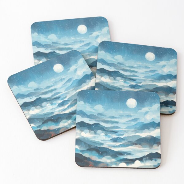 Item preview, Moonlit Mist Over Quiet Hills designed and sold by Dusk Atelier.