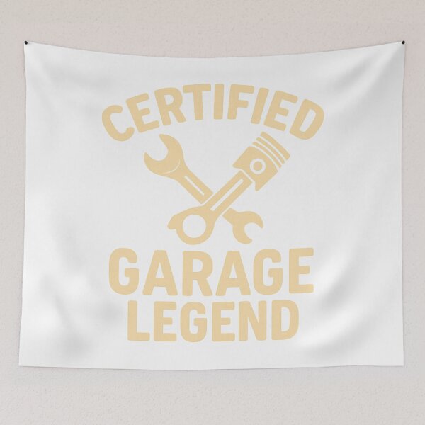 Item preview, Certified Garage Legend – Mechanic Wrench & Piston Retro Design designed and sold by louzza  shop.
