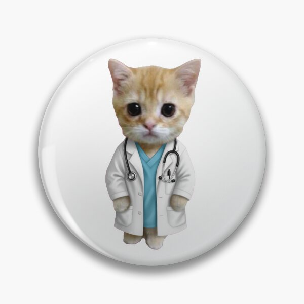 Item preview, Funny Cute Cat Doctor with Stethoscope Gift designed and sold by PRINTED ..