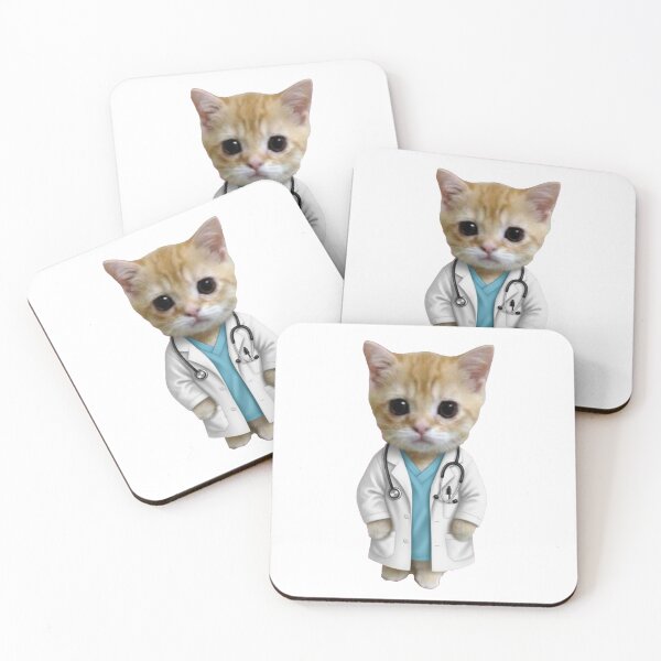 Item preview, Funny Cute Cat Doctor with Stethoscope Gift designed and sold by PRINTED ..