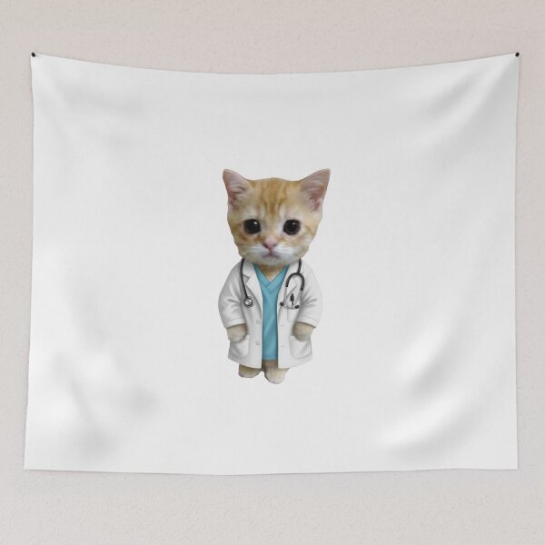 Item preview, Funny Cute Cat Doctor with Stethoscope Gift designed and sold by PRINTED ..