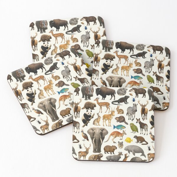 Item preview, Herbivores of the World Retro Animal Illustration Chart designed and sold by kakarikihill.