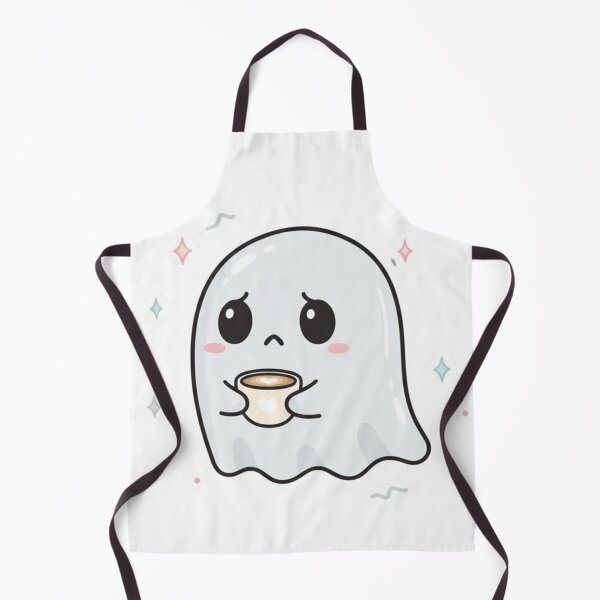 Item preview, Anxious Ghost Sticker | Cute Kawaii Ghost with Latte | Funny Cozy Aesthetic Character designed and sold by TrackinDaTrends.