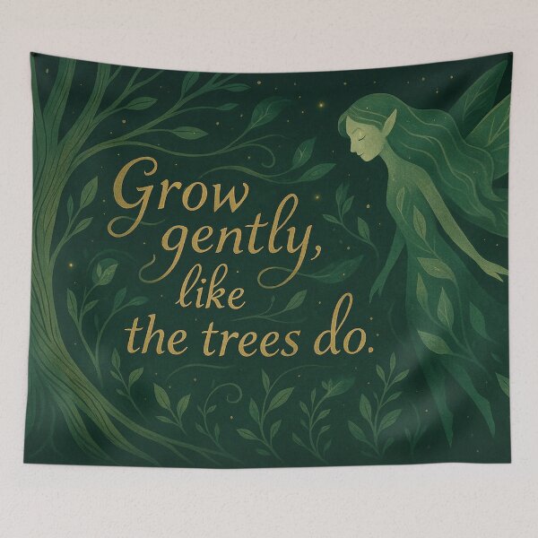 Item preview, Grow Gently, Like the Trees Do · Bohemian Forest Fairy Design designed and sold by Still Breathing Studio.