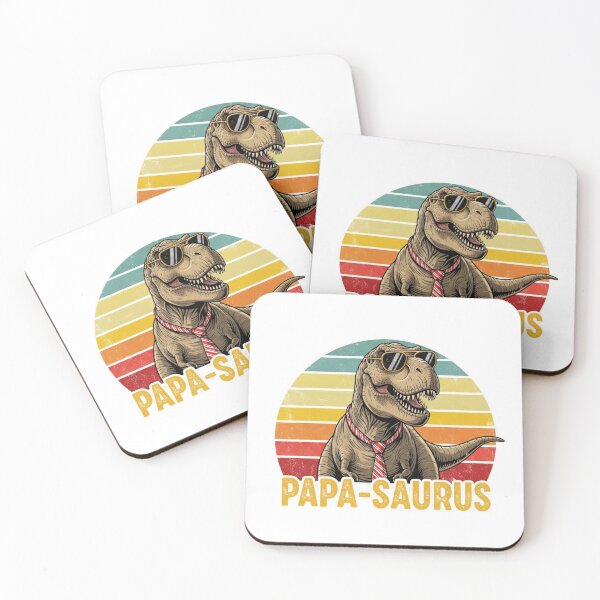 Item preview, Papa-Saurus Retro Dino Dad — Cool T-Rex Father Design designed and sold by DinoPrints-shop.