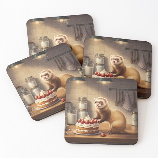 Item preview, ferret stealing cake designed and sold by vinniespeer.