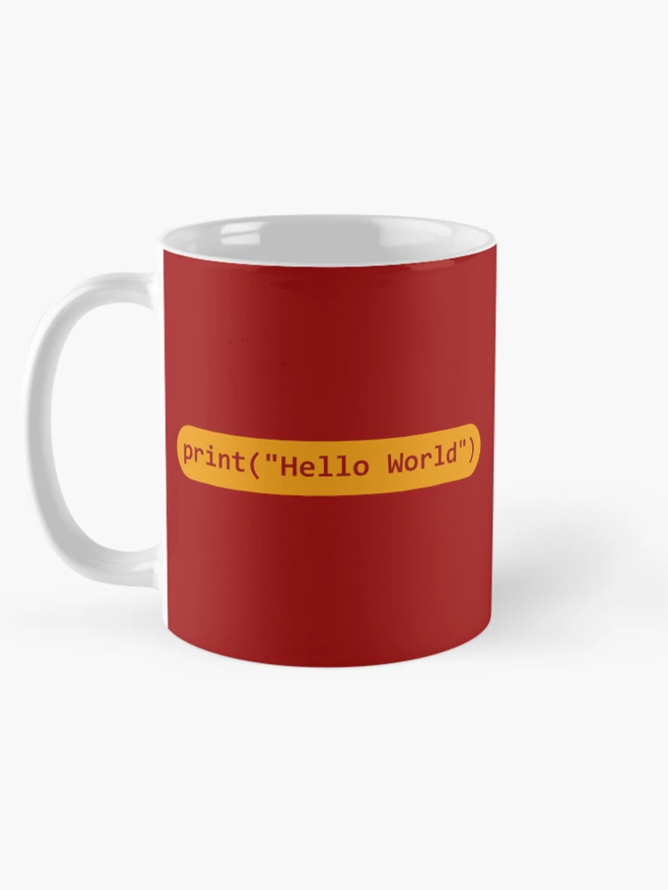 Thumbnail 5 of 6, Coffee Mug, Hello World Python Code designed and sold by FridPix.