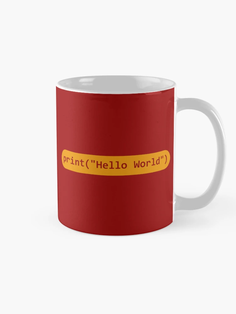 Thumbnail 3 of 6, Coffee Mug, Hello World Python Code designed and sold by FridPix.