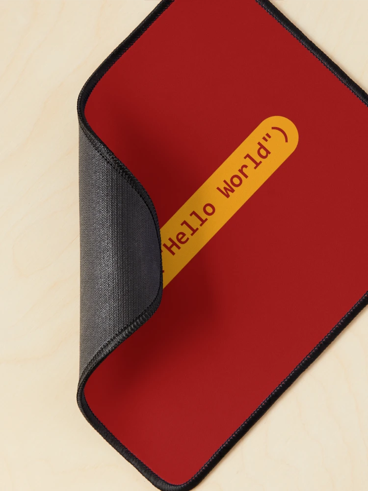 Thumbnail 2 of 5, Mouse Pad, Hello World Python Code designed and sold by FridPix.