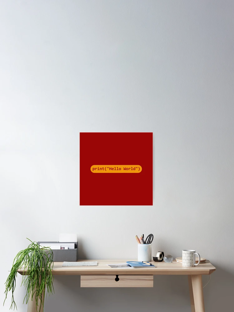 Thumbnail 2 von 3, Poster, Hallo Welt Python-Code designt und verkauft von FridPix.