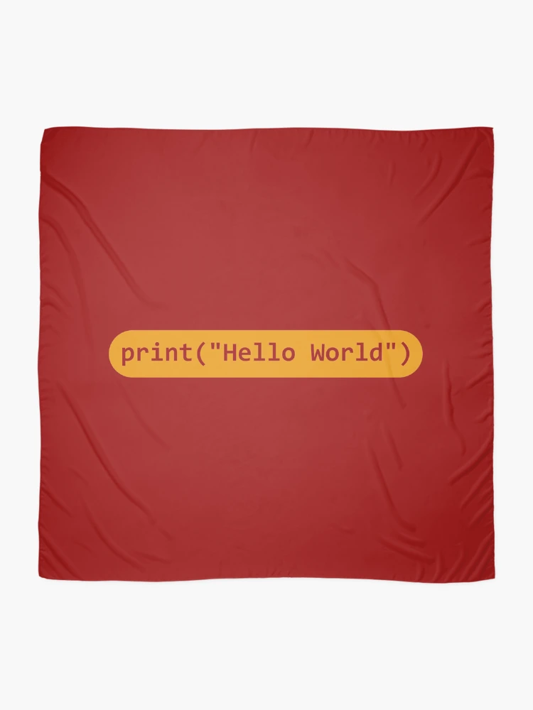 Thumbnail 2 of 3, Scarf, Hello World Python Code designed and sold by FridPix.