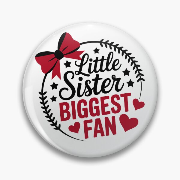 Item preview, Little Sister Biggest Fan Baseball designed and sold by theartfulaspie.