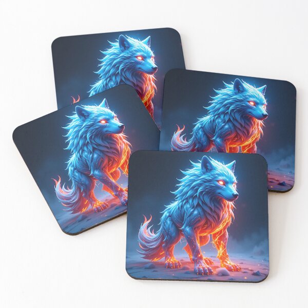 Item preview, Blue Fire Wolf designed and sold by GalleryBrisArt.
