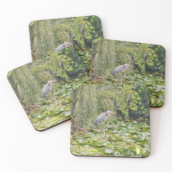 Item preview, Crane In Lily Pads designed and sold by VirginiaHDesign.