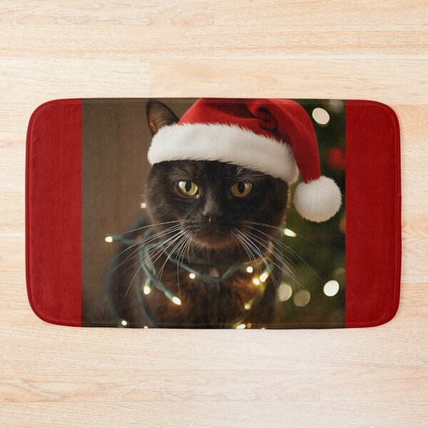 Item preview, Black Cat Tangled in Christmas Lights Design designed and sold by Naturich.