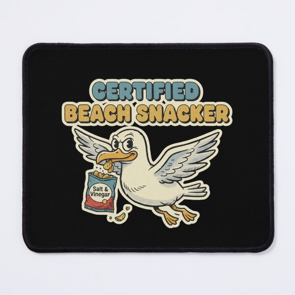 Item preview, Certified Beach Snacker – Retro Seagull Funny Cartoon designed and sold by DIRTYSKETCHH.