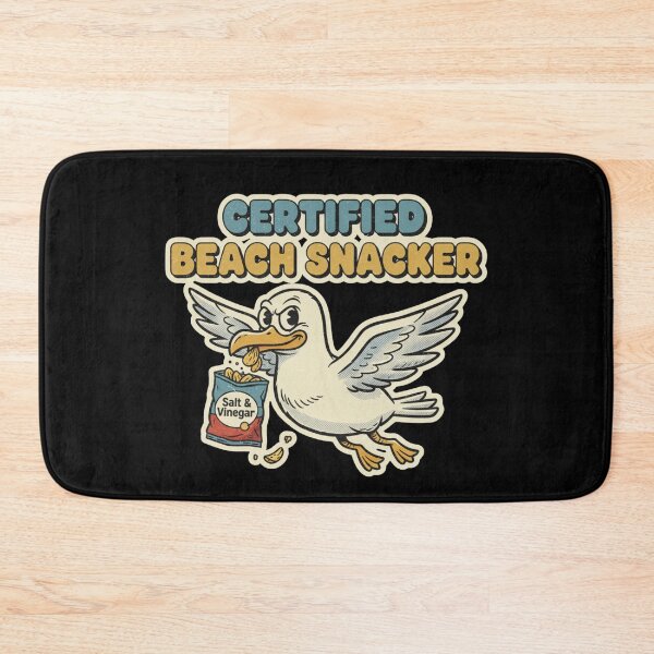 Item preview, Certified Beach Snacker – Retro Seagull Funny Cartoon designed and sold by DIRTYSKETCHH.