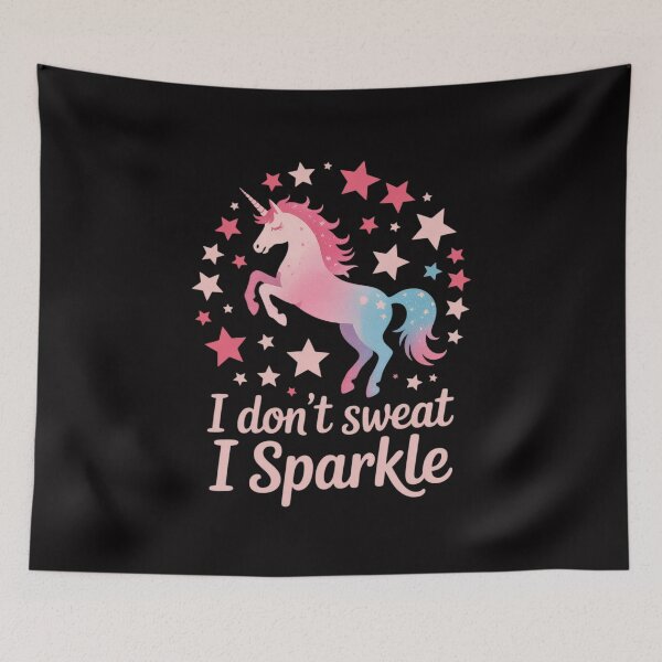 Item preview, Womens I Don't Sweat I Sparkle Unicorn Workout & Fitness designed and sold by GalaFunny.