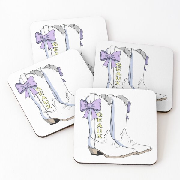 Item preview, Geaux White Cowboy Boots designed and sold by Screaming-Lemon.