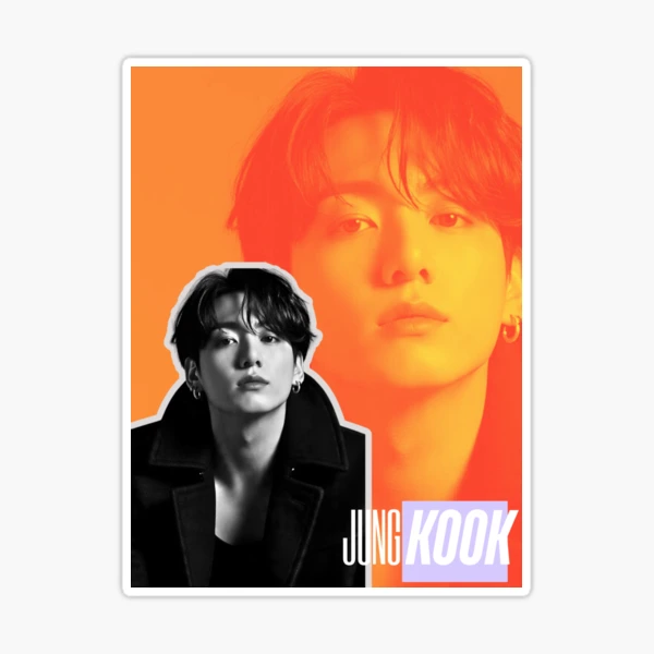 BTS Jungkook Vibes – Bold Orange Pop Art Style