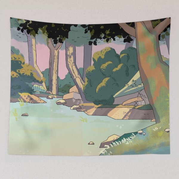 Item preview, Quiet Riverbank in the Forest designed and sold by NonbinarySarah.