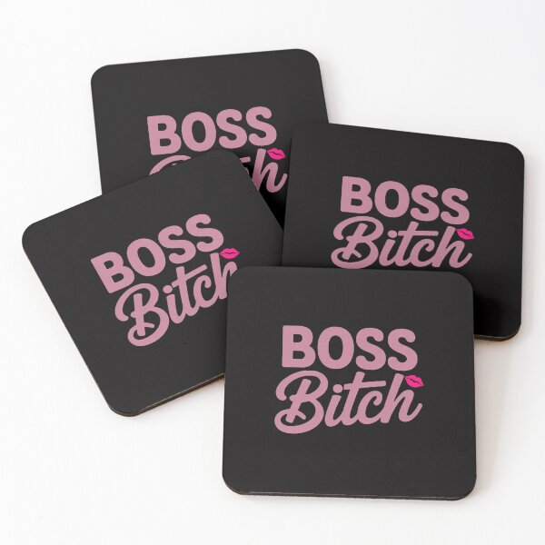 Item preview, Womens Boss Bitchs Pink Script Female Entrepreneur designed and sold by GalaFunny.