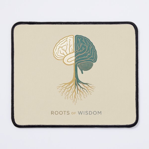 Item preview, Roots of Wisdom – Brain Tree Design Symbolizing Knowledge, Growth, Mindfulness & Intelligence | Inspirational Neuro Art designed and sold by PureBrain.